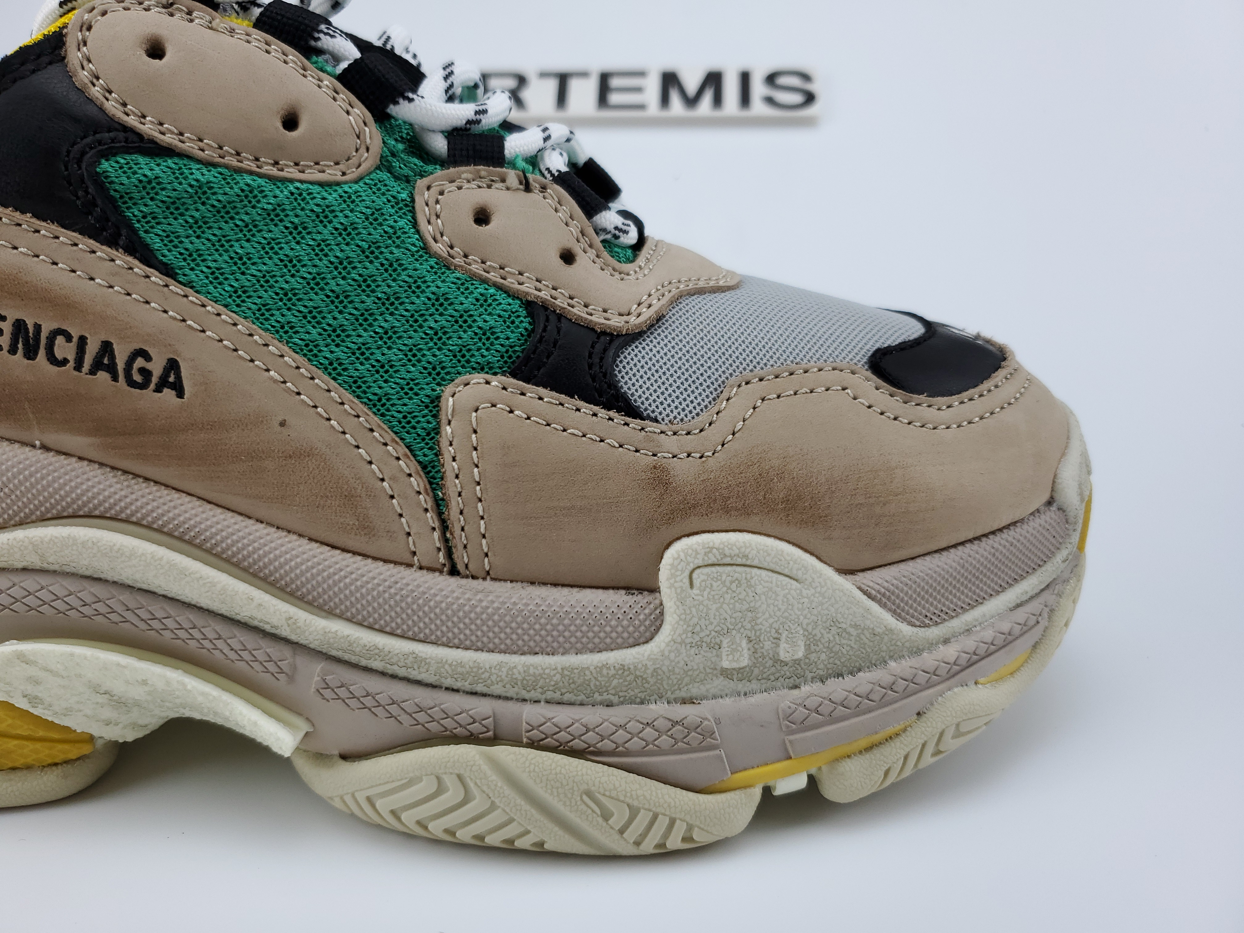 Balenciga Triple S Beige Green Yellow (2018 Reissue)