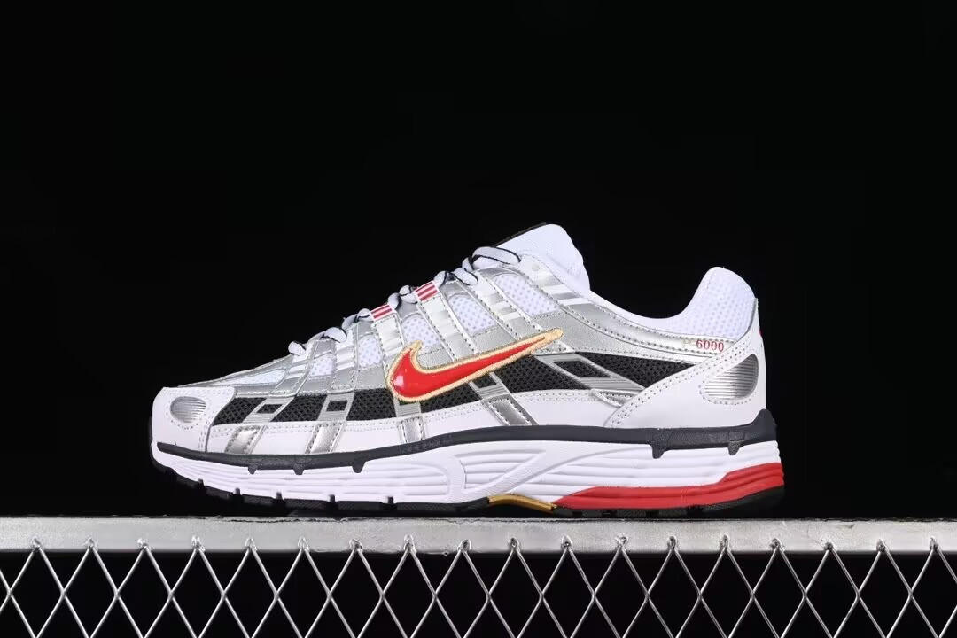 UA Nike P-6000 White Gold Red