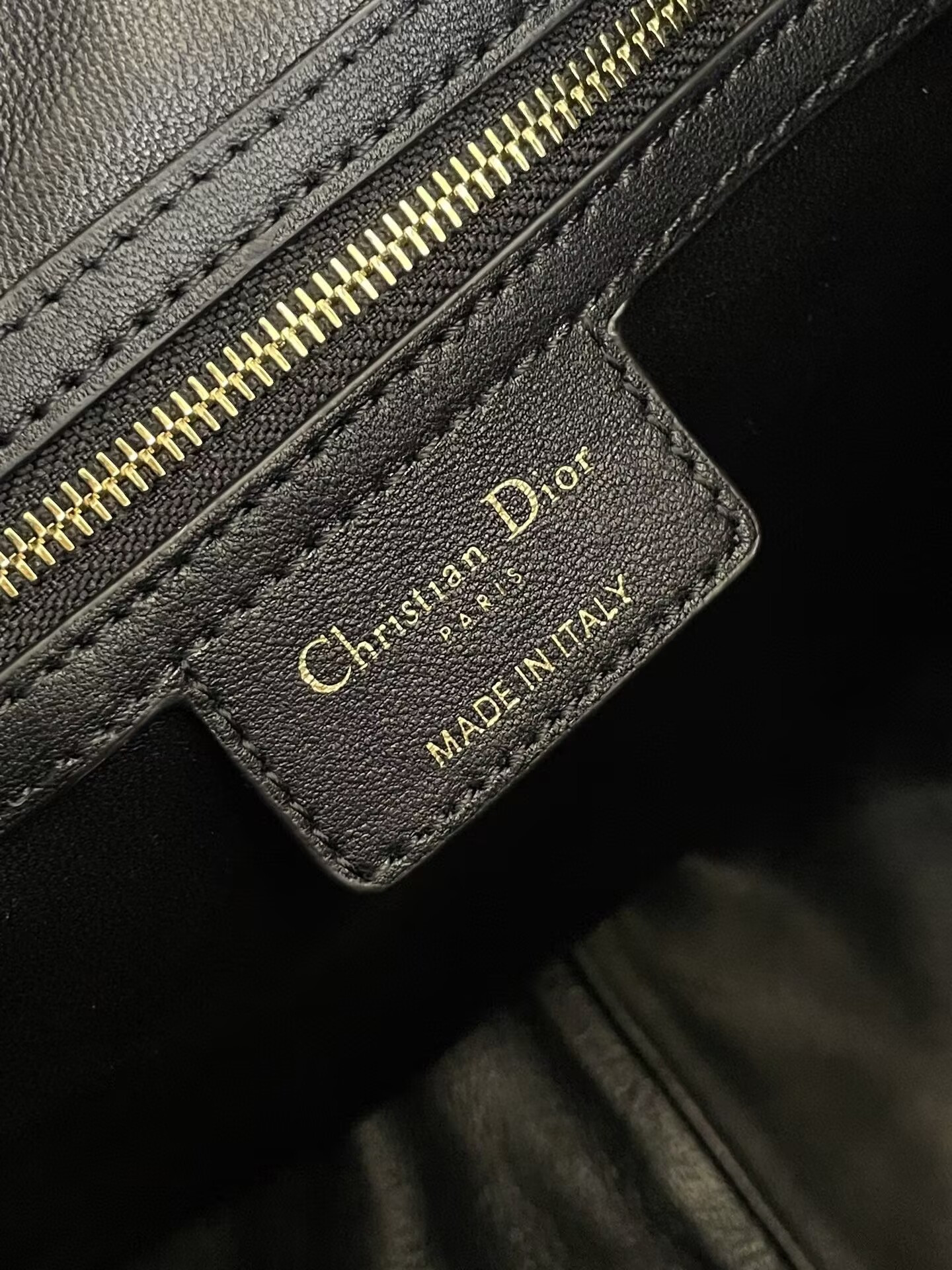 D*or medium d-motion bag black macrocannage lambski 23x13x24cm