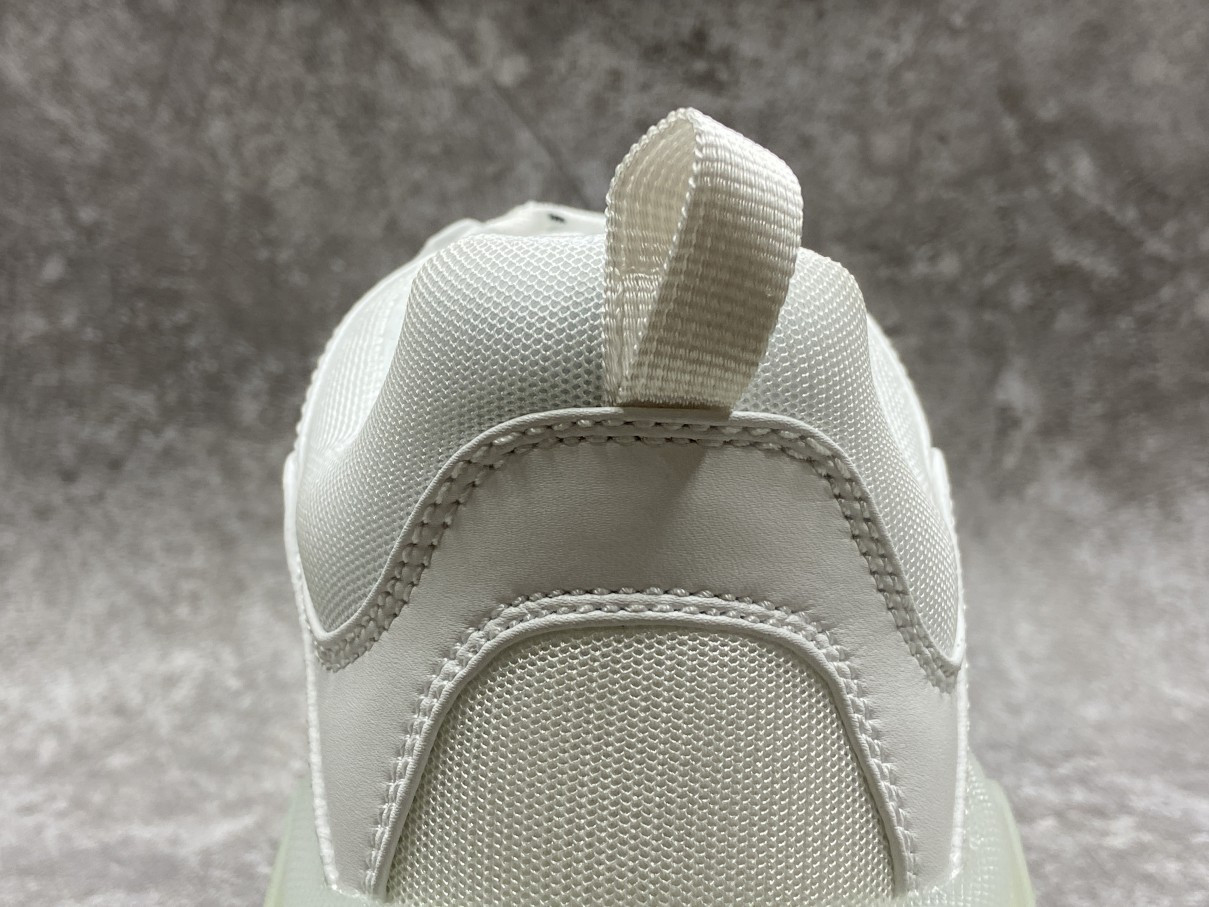 Balenciga Triple S White Green Clear Sole