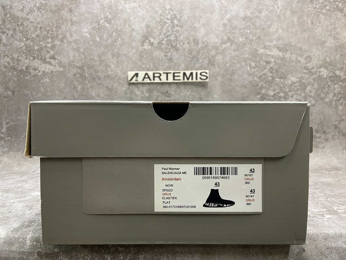 Balenciga Speed Graffiti Trainers Black