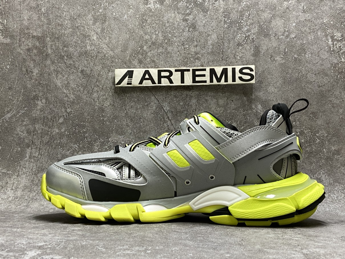 Balenciga Track Silver Neon Yellow