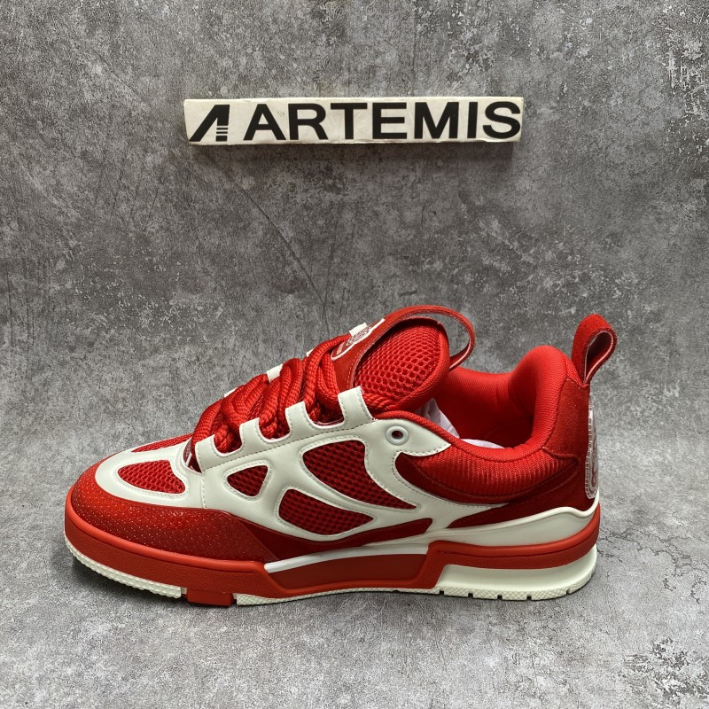 LV Skate Sneaker Red White
