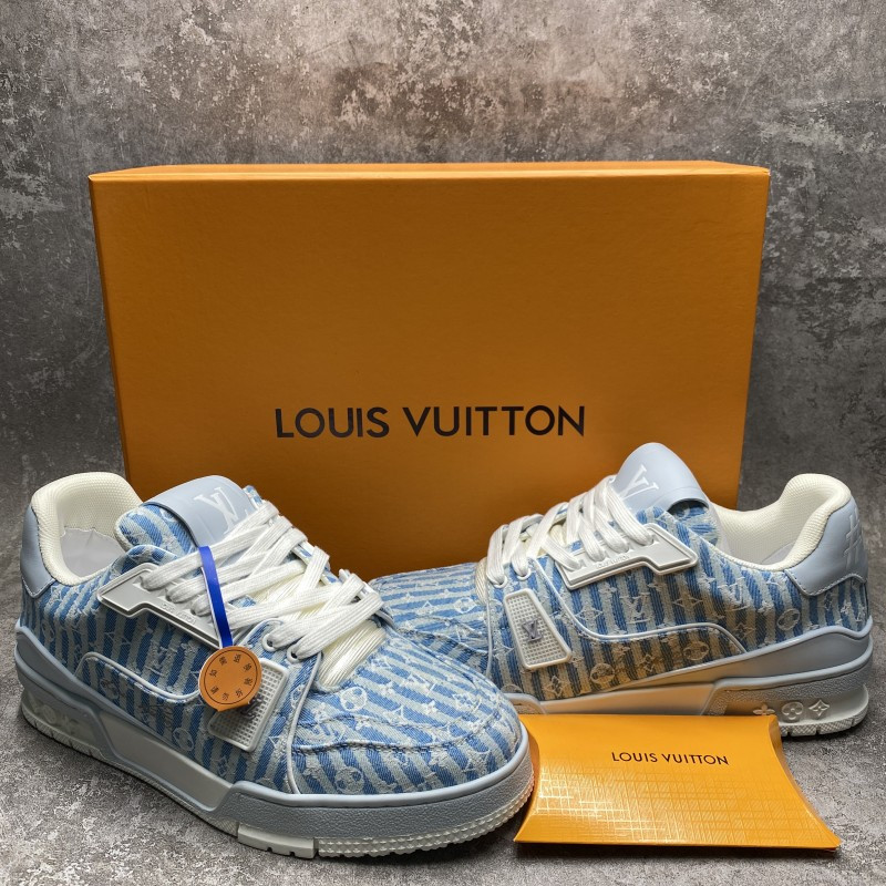 LV Trainer Blue Stripe Monogram
