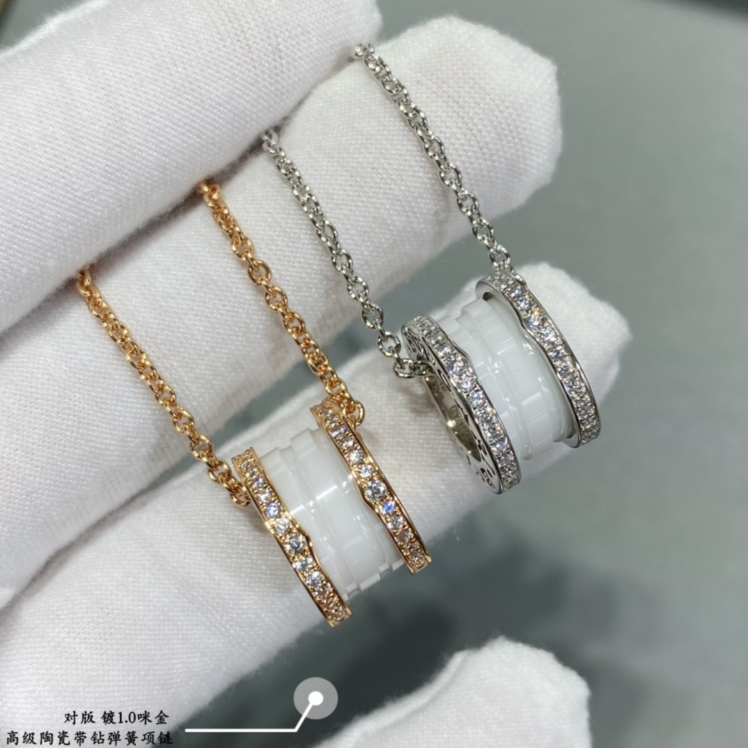 B*l*ai large ceramic spring with drill necklace