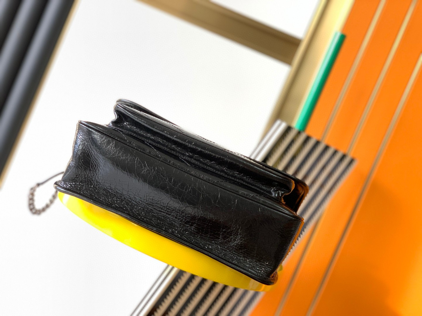 Y*L niki large in vintage leather 12.5 x 9 x 3.5 inches