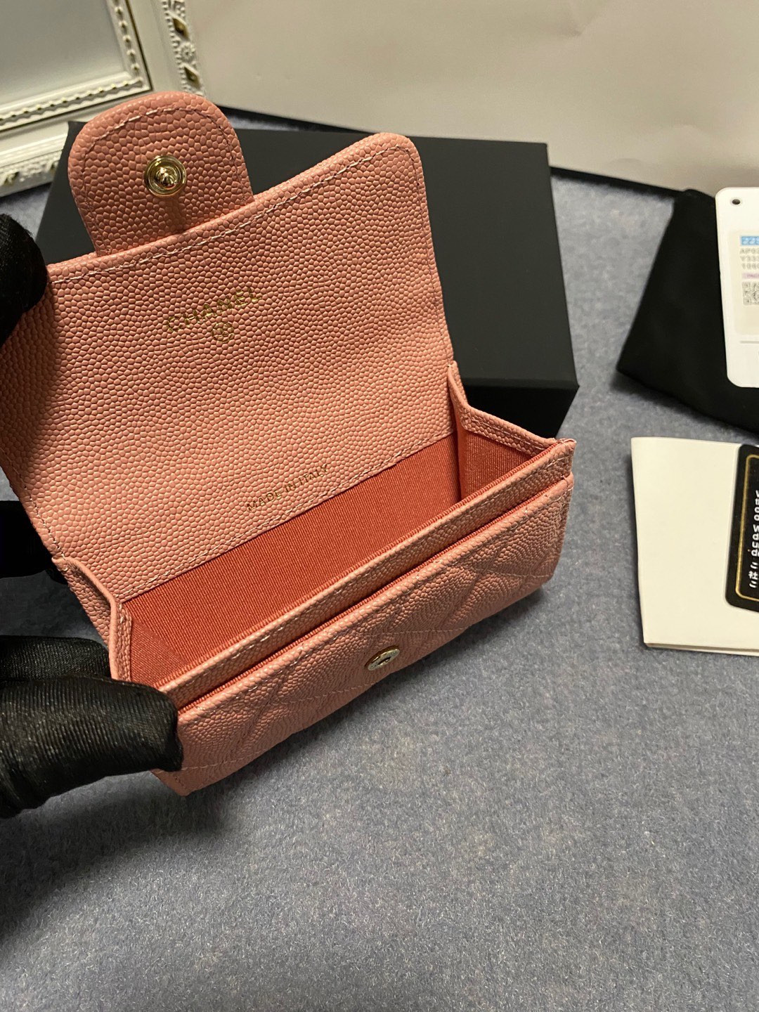 Ch*el card holder 11.3 x 7.5 x 2.5 cm