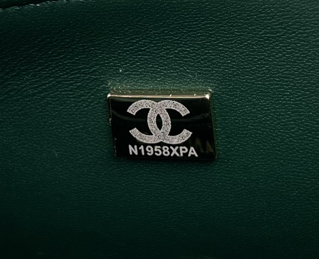 Ch*el mini classic 11.12 handbag tweed & gold-tone metal 4.7 × 7.8 × 2.3 in