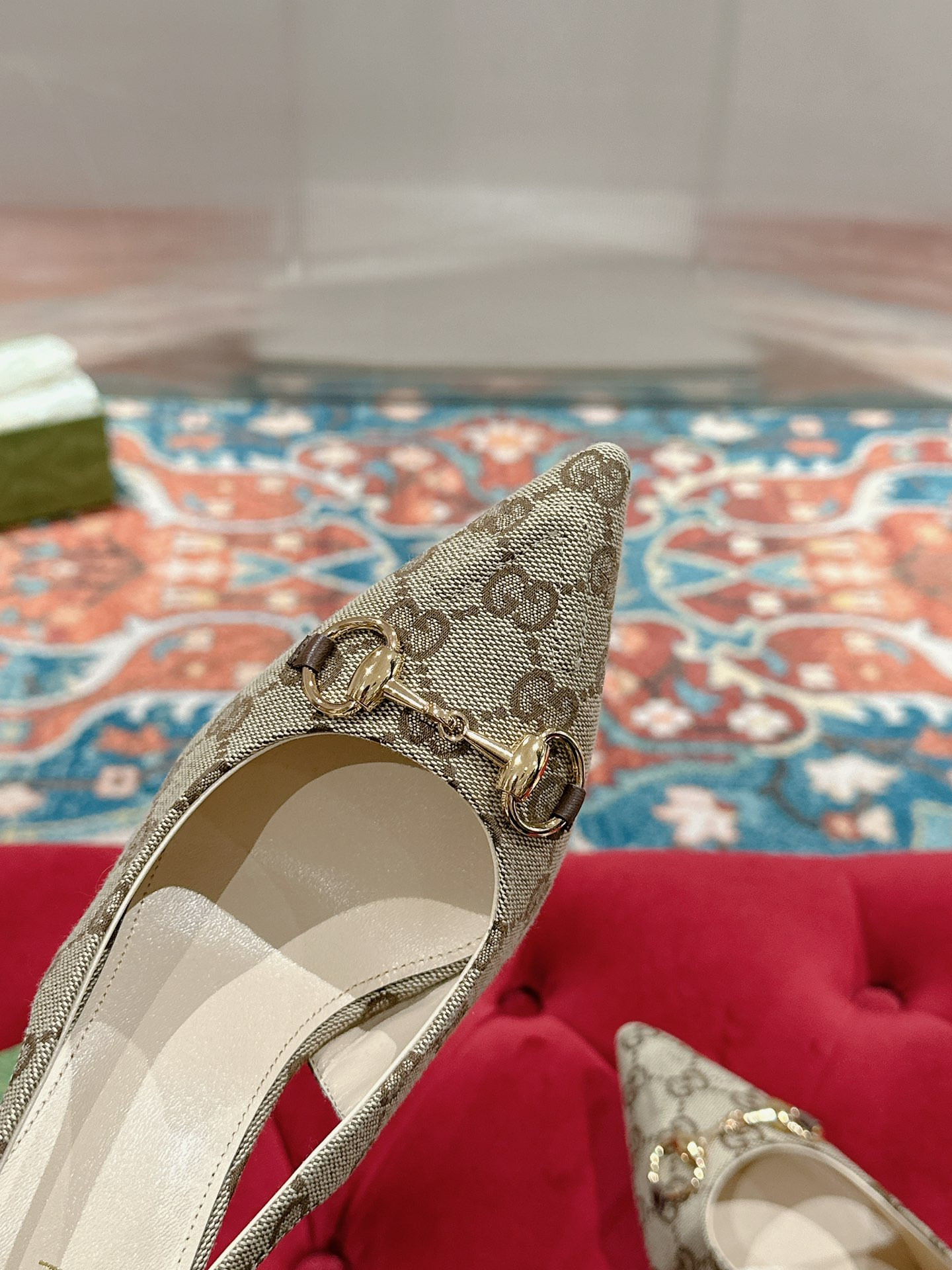 ua G*u*i horsebit slingback pump high heel