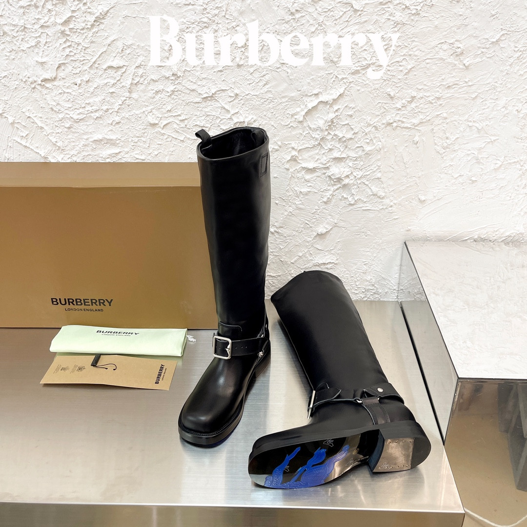 ua B**rry leather saddle tall boots