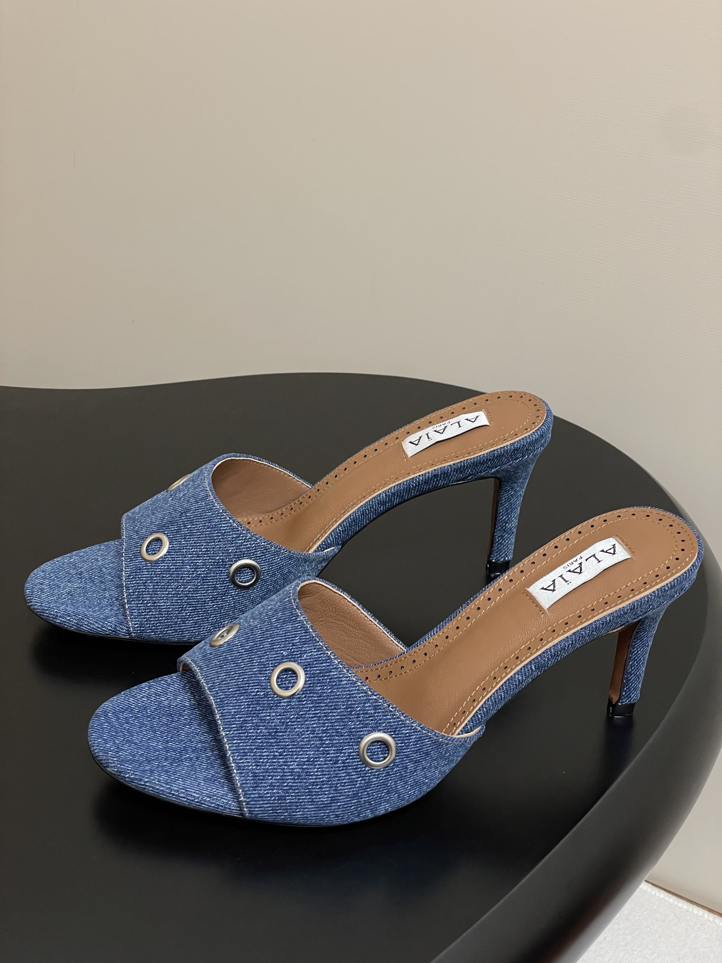 UA Alaia Ring Eyelets slippers 7cm Heel(Customized Size 7-10 days production time)