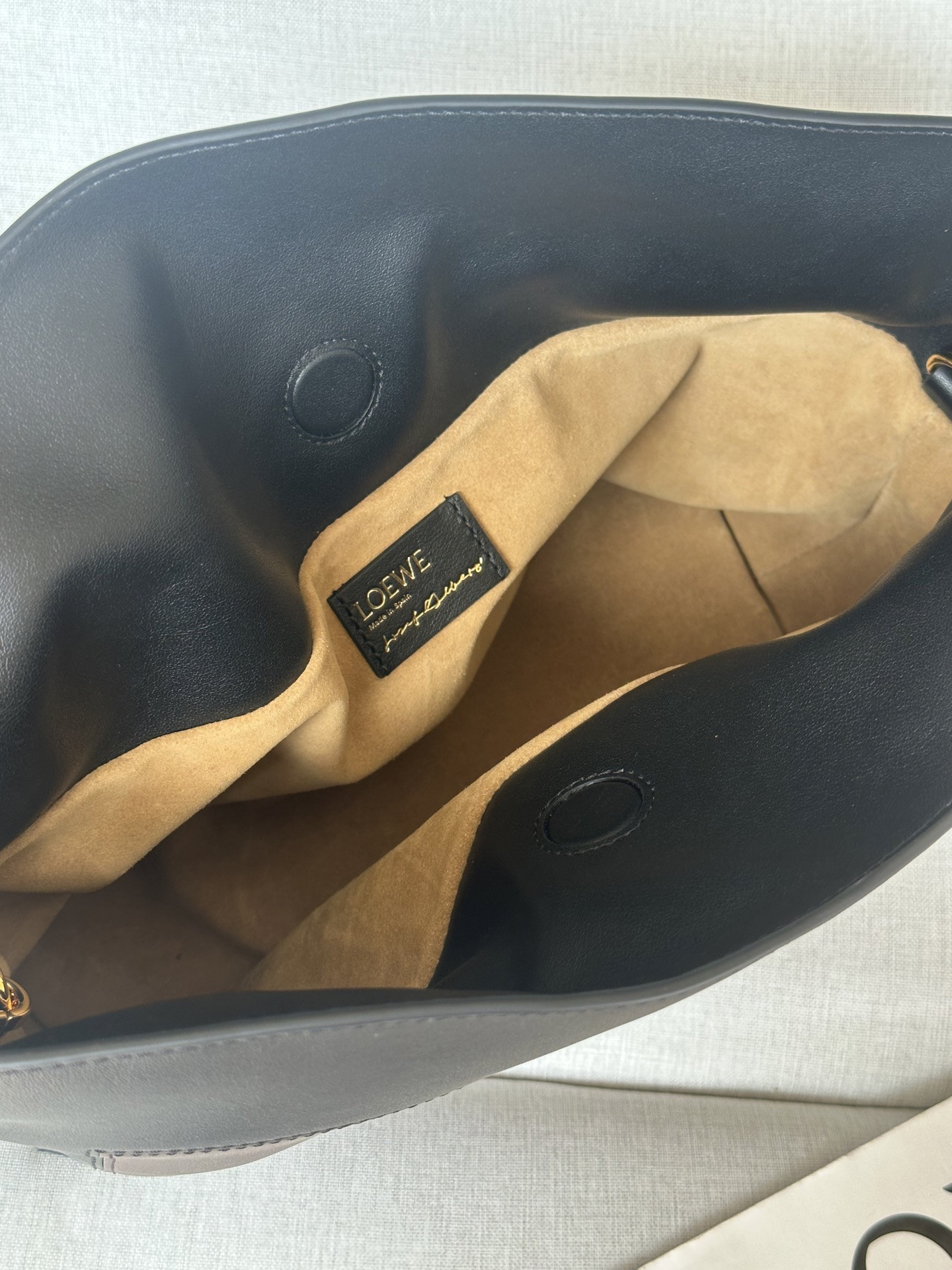 L0ew* x albers medium flamenco clutch in nappa calfskin 24.5x30x10.5cm