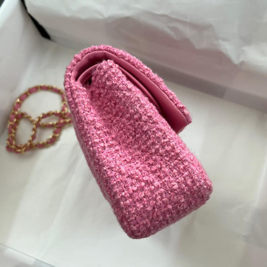 Ch*el tweed medium classic flap bag