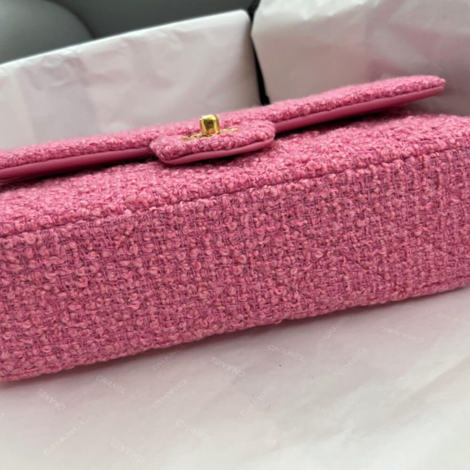Ch*el tweed medium classic flap bag
