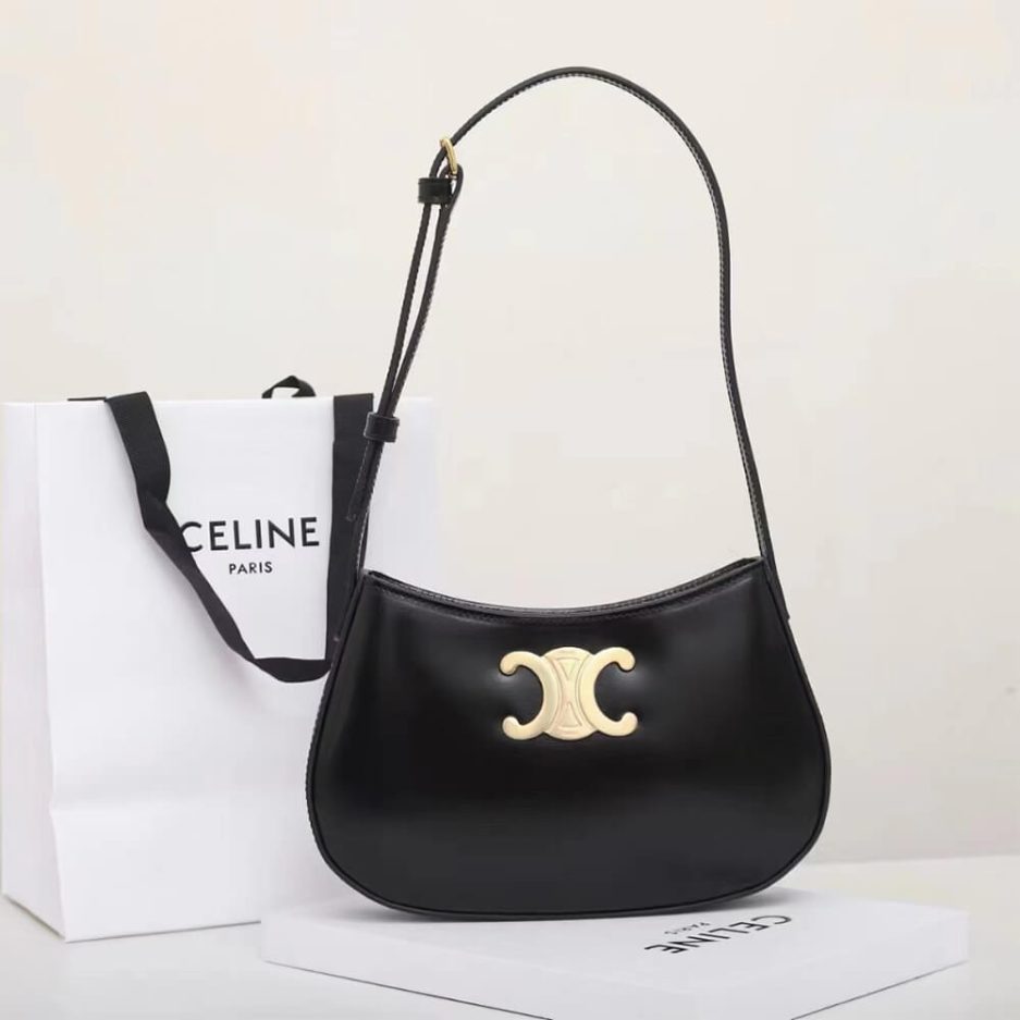 Ce**e medium tilly bag in shiny calfskin