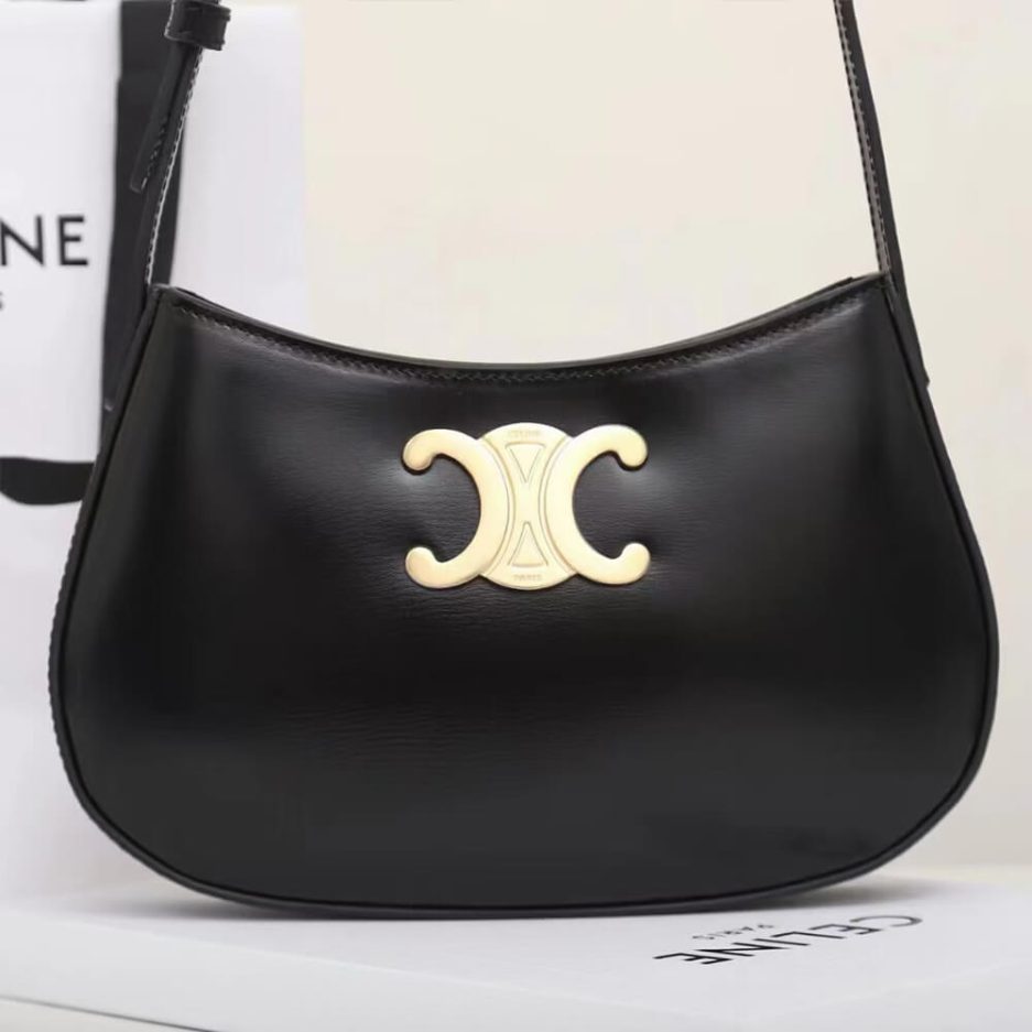 Ce**e medium tilly bag in shiny calfskin