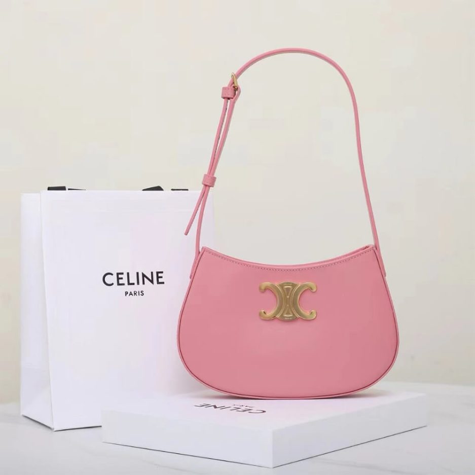 Ce**e medium tilly bag in shiny calfskin
