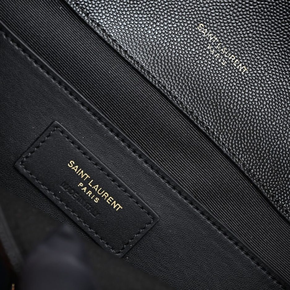 YSL ENVELOPE MEDIUM IN QUILTED GRAIN DE POUDRE EMBOSSED LEATHER